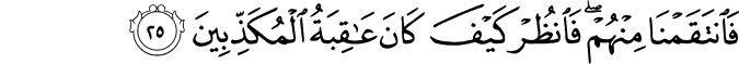 فَانتَقَمْنَا مِنْهُمْ ۖ فَانظُرْ كَيْفَ كَانَ عَاقِبَةُ الْمُكَذِّبِينَ فَانتَقَمْنَا مِنْهُمْ ۖ فَانظُرْ كَيْفَ كَانَ عَاقِبَةُ الْمُكَذِّبِينَ