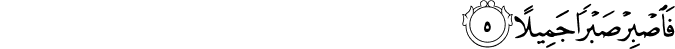 فَاصْبِرْ صَبْرًا جَمِيلًا فَاصْبِرْ صَبْرًا جَمِيلًا