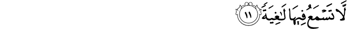 لَّا تَسْمَعُ فِيهَا لَاغِيَةً لَّا تَسْمَعُ فِيهَا لَاغِيَةً
